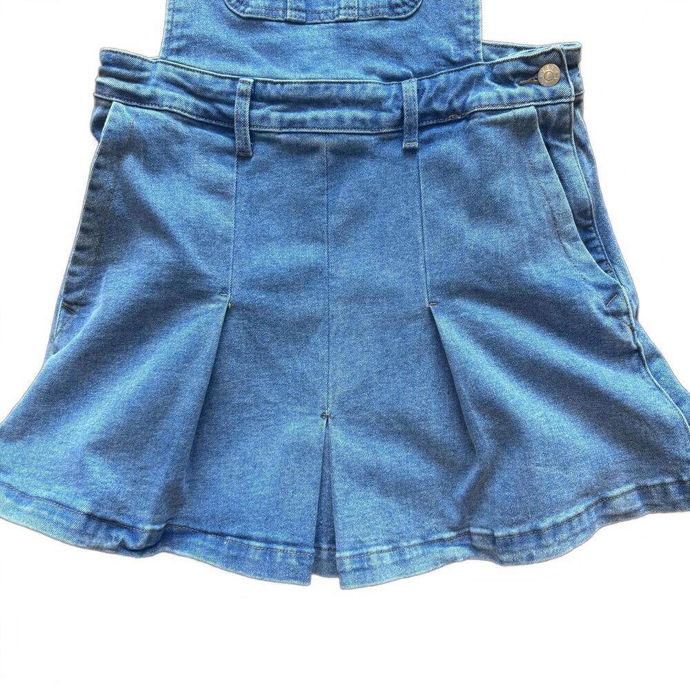 Vibrant M.I.U. Vbrt Denim Overall Dress Size Small View 4